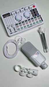 Bonkyo F999S perangkat siaran kartu suara langsung selesai Set menyanyi mikrofon khusus M996S