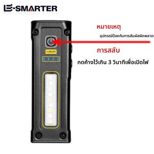 ไฟฉาย LED ชาร์จไฟได้แบบพกพาขนาดเล็กโคมไฟบริการฉุกเฉินกลางแจ้งพร้อมไฟฉายแม่เหล็กแรงสูงสำหรับตกปลา