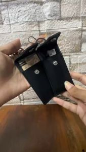 Dompet Gantungan Kunci Tempat STNK Warna Hitam Polos Model Terbaru