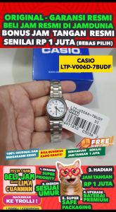 CASIO ORIGINAL - LTP-V006D-7B - WOMEN - Grey White - Stainless - Jam dunia JD17ST # Jam Tangan Wanita Cewek Anti Air Digital Analog # LTP V006D 7B LTP-V006D V 006 D LTPV006 LTP-V006 LTPV006D LTP-006 V006 $ WR0 STS KC7