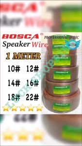 1METER BOSCA Professional Speaker Wire 10#/12#/14#/16#/18#/22# Transparent Suitable for a variety of sound engineering