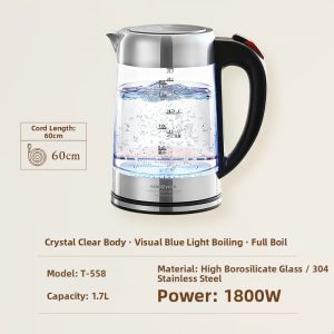 Kamjove | Automatic Shutdown See-Through Kettle for Brewing Tea