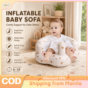 Portable Inflatable Baby Sofa Chair  Pump | Thickened & Safe for Newborn to 3 Years | Feeding Seat Learn to Sit