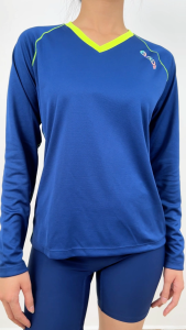 Áo Thun Thể Thao Nữ Dài Tay Xanh Navy -Thấm Hút Mồ Hôi Mặc Nhẹ Êm Nhanh Khô