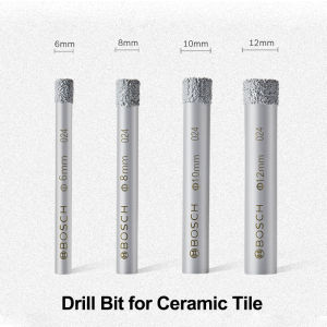 Bosch Brazed Diamond Hard Tile Drill Bits for Ceramic Tile 6mm-12mm Marble Glass Easy Dry Diamond Drill Bits Set