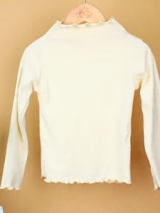 Baju Basic Colour Lengan Panjang Budak Perempuan Baby Girl Long Sleeve Basic Plain T-Shirt Turtle Neck Tops Blouses