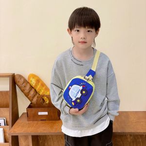 Cute Police Car Mini Crossbody Baby Waist Bag Portable Childrens Backpack Versatile Light Weight Kids Sling Bag for Boys And Girls