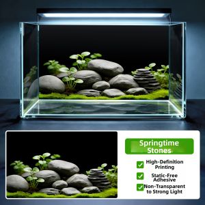 XIANXIANWUFANG | 5D Stereoscopic High-Definition Fish Tank Background Paper Stream Rock