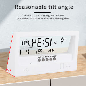 Multifunctional Electronic Temperature Humidity Meter Alarm Clock LED Thermometer Hygrometer Weather Station for Home Office