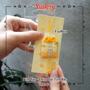 Móc Khóa Yushou Tiền Tài - Mẫu 74 - Chiêu Tài Tiến Bảo (Kiểu Omamori) Có sẵn