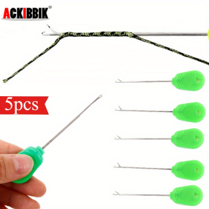 5pcs 9cm Carp Fishing Baiting Needles Fishing Baiting Rigs Tool Carp Fishing Tackle Braided Needle for Bait Lures Bait Driller