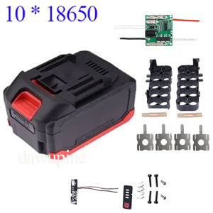 Power Tool Accessories 10X18650 Plastic Battery Case Storage Box Shell PCBA Charging Board For Makita 18V Hongsong 21V Machines
