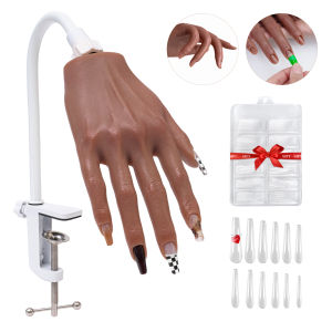 Bộ Dụng Cụ Tập Luyện Làm Móng Tay Bằng Silicon Mềm Với Đầu Móng Giả Gel Acrylic Dành Cho Người Mới Bắt Đầu