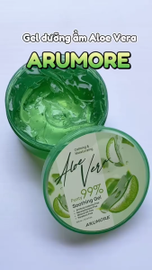 Kem Dưỡng Ẩm Gel Lô Hội Dưỡng Da Đa Năng Arumore Aloe Vera Làm Dịu Cấp Ẩm Phục Hồi Da Mềm Mịn 300ml