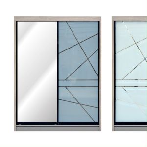 Almari Baju TERKINI _ Almari Pakaian Murah Kualiti Buy Now Save More🔥FREE INSTALL⭐SamPoint Furniture Anti-Jump Sliding Door Wardrobe 5ft x 7ft~Stylish Simple Minimalis (Bilik Tidur Bed Room)_ Clothes_ Storage / Ready Stock