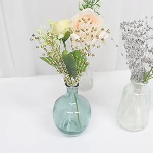 100/50/10 Chiếc Ngọc Trai Nhân Tạo Thân Dây Que Cho Đám Cưới Hoa Trang Trí DIY Cô Dâu Hoa Vòng Hoa Tiệc Giáng Sinh Tiếp Liệu