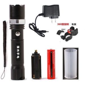 Rechargeable High-Intensity LED Flashlight Tactical Soldier Self-Defense Strong Light Handheld Lamp for Outdoor Cycling And Home Use