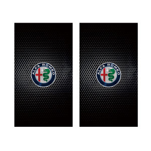 Alfa Romeo Xe Ô Tô Dán B-Pillar Cột Trung Tâm Trang Trí Bao Đề Can Cho 4C 159 166 Spider Giulia 156 Mito GT Đen 50Cm * 25Cm Tự Động Phụ Kiện