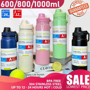 1000ML Tumbler Hot And Cold 304 Stainless Steel Insulated Vacuum Flask Aqua Flask Sports Water Bottle Thermos Cup for kids Drinking Bottle