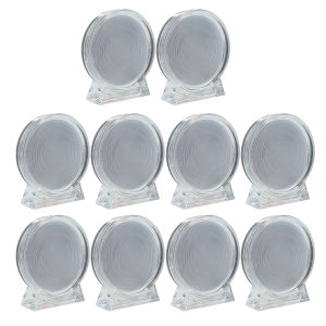 5/10 Chiếc Acrylic Đồng Xu Hộp Bảo Vệ Trong Suốt Màn Hình Hiển Thị Dành Cho 17-38 Mm Đồng Tiền Huy Chương Kỷ Niệm Lưu Trữ Kích Thước 40 Mm