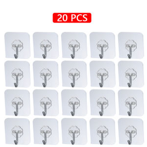 10/20 Pcs Hooks Transparent Strong Self Adhesive Door Wall Hangers Hooks Suction Heavy Load Rack Cup Sucker for Kitchen Bathroom