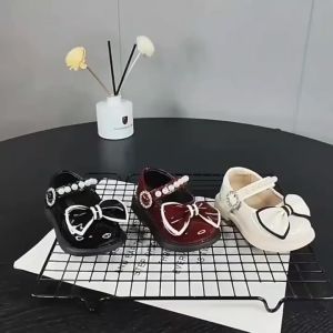 Sepatu Anak Perempuan Cantik Flatshoes Lucu Model Pita Mutiara / Sepatu Baby Shoes Anak Umur 1-4 Tahun / Sepatu Pantofel Anak Cewek Trendy Viral Bisa COD / Bayar Di Tempat