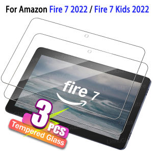 7-inch Screen Protector for Fire 7 2022 / Fire 7 Kids 2022 7.0" 9H Anti-Scratch High Definition Bubble Free Tempered Glass Film