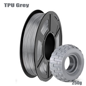 TPU Filament 1.75mm for 3D Printer +/-0.02mm 95A 250g (0.55 LBS) / Spool Grey
