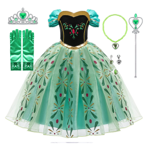 Bé Gái Anna Elsa Trang Phục Công Chúa Nữ Hoàng Tuyết Trắng Cosplay Váy Cho Trẻ Em Carnival Tiệc Sinh Nhật Giữa Bắp Chân Chữ A Đầm Với Trang Trí Đính Hạt Cườm