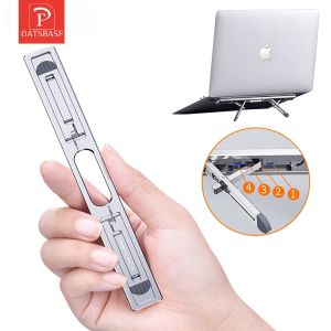 OATSBASF Portable Mini Invisible Laptop Stand Aluminum Height Adjustable Computer Holder Foldable Computer Tablet Stand Notebook Cooling Pad
