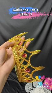 Mahkota pesta jenis 3 / ratu crown paty king / Queen ( gold & silver ) model 3 / mahkota pesta
