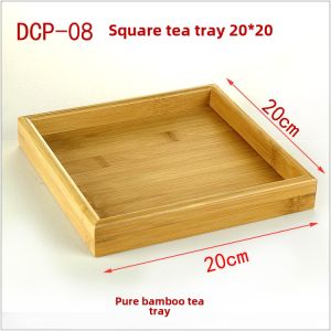 Bamboo Tray Japanese-Style Solid Wood Saucer Rectangular Large Tea Serving Pot Small Size Tea Table Kung Fu Tea Ceremony Tea Set Bamboo Tea Tray