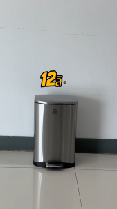 Jenstore Octopus ถังขยะสแตนเลสทรงD ถังสแตนเลส ถังขยะสเตนเลส ถังขยะขาเหยียบ ถังขยะเท้าเหยียบ - 6 ลิตร รุ่น SBD-06E