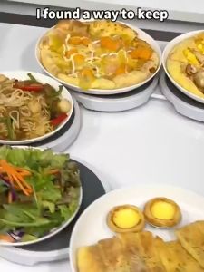 8pcs Rotating Dining Table Tray Portable Expandable Long Table Tray 360° Rotation Food Serving Tray