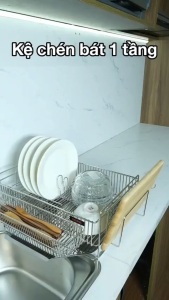 Kệ úp chén bát 1 tầng HiVE LU inox cao cấp