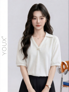 YOUXIANG | Áo Thun Tay Ngắn Form Rộng Giúp Gầy Trắng