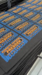 Ecer Lembaran Label Sablon Furing Cap Presiden untuk Songkok