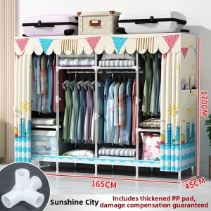 Durable Home Bedroom Fabric Wardrobe