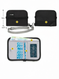 Pacsafe | RFID Blocking Antimagnetic Bifold Canvas Wallet