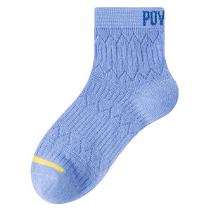 Miiow | Breathable Thin Mesh Childrens Socks Mid-Calf Sports Socks For Boys Spring Summer Autumn Universal No-Cuff Catman Socks