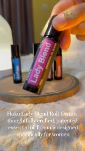 Hoko Essential Oil Blend Roller Lady Blend 10ml | 100% Natural & Pure Aromatherapy | Balance Female Hormone 滚珠精油