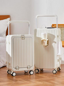 Fashionable Multi-Functional Business Travel Suitcase 20 Inch Check-In Bag Front Opening Pull Rod Mens And Womens Universal