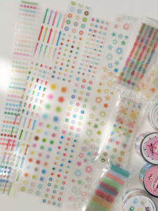 Translucent Gradient Shiny round Cheek Powder Star Cut Head Small Square Sticker Transparent PVC Die Cutting Adhesive Tape