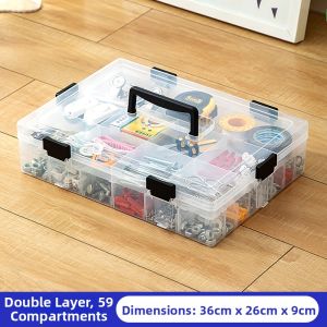 MRUN | Multi-layered Toolbox Dividers Parts Storage Box
