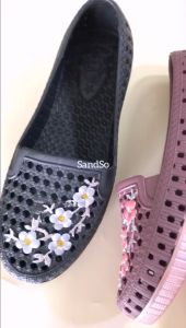 SandSo - Q100 PTY Shoes Sepatu Karet Rubber Wanita Perempuan Dewasa Empuk Lentur Slip On Slipper Slide Jelly Flip Flop Flipper Flat Teplek Slop Selop Balet Casual Kasual Anti Slip Licin Air Rumah Kamar Mandi Pantai Kerja Kantor Indoor Outdoor Fungsional