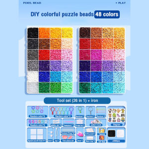 MARD 24 colors Perler bead set craft DIY kit Fuse Beads 2.6mm Toys Crafts with Accessories for Kids Adults
