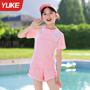 YUKE | Long Sleeve UV Protection Split Girls Swimwear