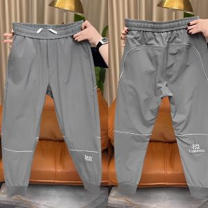 Quần Dài Nam Mùa Hè Mỏng Nhanh Khô Thời Trang Đơn Giản Quần Dài Ống Đứng Cạp Vừa Dài Thường Ngày Hợp Thời Trang