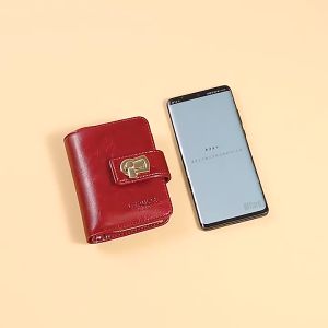 Wallet Women Short Leather Multi-card Slot Coin Purse Large-capacity Cowhide