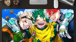 BOKU NO HERO ACADEMIA Large Gaming Mouse Pad 300*700*5mm Computer Mousepad Gamer Mouse Mat Laptop Mausepad Gamer Mouse Pad Smooth Surface Gaming & Office Desk Mat Non-Slip Rubber Base – High Definition Print Extended Mousepad for PC Setup & Aesthetic